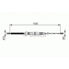 1 987 477 806 BOSCH Трос, стояночная тормозная система