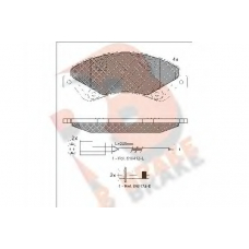 RB1792 R BRAKE Комплект тормозных колодок, дисковый тормоз