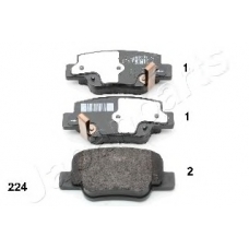 PP-224AF JAPANPARTS Комплект тормозных колодок, дисковый тормоз