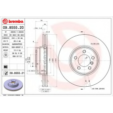 09.8555.20 BREMBO Тормозной диск