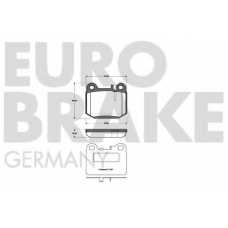 5502223350 EUROBRAKE Комплект тормозных колодок, дисковый тормоз