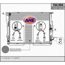 104.094 AHE Радиатор, охлаждение двигателя