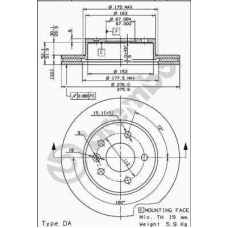 09.6983.10 BREMBO Тормозной диск