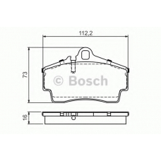 0 986 494 265 BOSCH Комплект тормозных колодок, дисковый тормоз