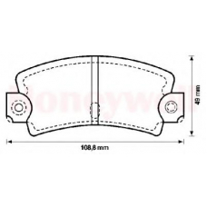 571243B BENDIX Комплект тормозных колодок, дисковый тормоз