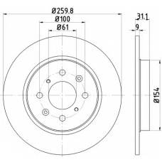 MDC2669 MINTEX Тормозной диск