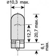 2825CB-02B OSRAM Лампа накаливания, фонарь указателя поворота; ламп