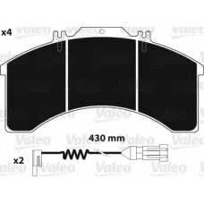 882237 VALEO Комплект тормозных колодок, дисковый тормоз