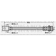 BBH7157 BORG & BECK Тормозной шланг