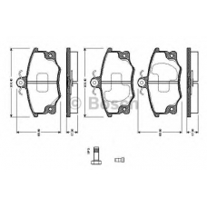 0 986 TB2 079 BOSCH Комплект тормозных колодок, дисковый тормоз