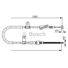 1 987 482 257 BOSCH Трос, стояночная тормозная система