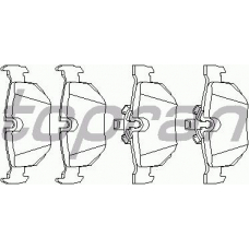 501 247 TOPRAN Комплект тормозных колодок, дисковый тормоз