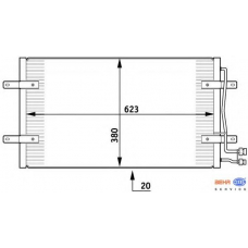 8FC 351 300-201 HELLA Конденсатор, кондиционер