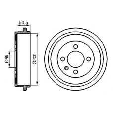 0 986 477 106 BOSCH Тормозной барабан