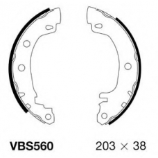 VBS560 MOTAQUIP Комплект тормозных колодок