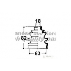 K078-25 ASHUKI Комплект пылника, приводной вал