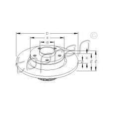 207 072 TOPRAN Тормозной диск