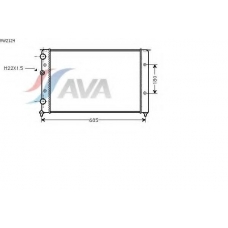 VW2124 AVA Радиатор, охлаждение двигателя