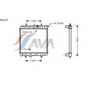 PEA2243 AVA Радиатор, охлаждение двигателя