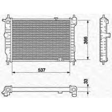 350213584000 MAGNETI MARELLI Радиатор, охлаждение двигателя