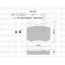 22-0564-0K METELLI Комплект тормозных колодок, дисковый тормоз