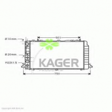 31-0020 KAGER Радиатор, охлаждение двигателя