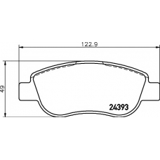 8DB 355 012-631 HELLA PAGID Комплект тормозных колодок, дисковый тормоз