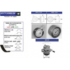 KH 186WP59 HUTCHINSON Водяной насос + комплект зубчатого ремня