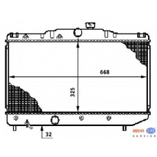 8MK 376 708-711 HELLA Радиатор, охлаждение двигателя