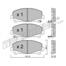 884.0 TRUSTING Комплект тормозных колодок, дисковый тормоз
