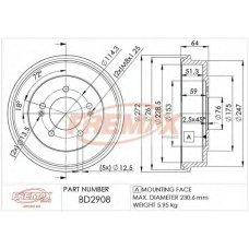 BD-2908 FREMAX Тормозной диск