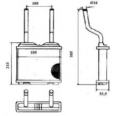 52115 NRF Теплообменник, отопление салона