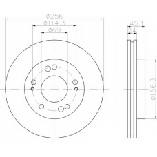 8DD 355 103-311 HELLA Тормозной диск