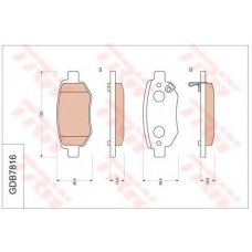 GDB7816 TRW Комплект тормозных колодок, дисковый тормоз