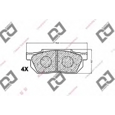 BP1210 DJ PARTS Комплект тормозных колодок, дисковый тормоз