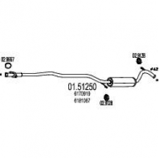 01.51250 MTS Средний глушитель выхлопных газов