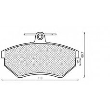 430216171181 MAGNETI MARELLI Комплект тормозных колодок, дисковый тормоз