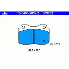 13.0460-9032.2 ATE Колодки тормозные