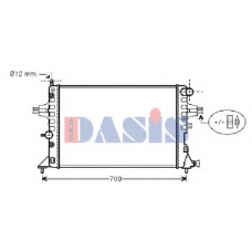 151640N AKS DASIS Радиатор, охлаждение двигателя