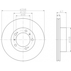 8DD 355 121-571 HELLA PAGID Тормозной диск