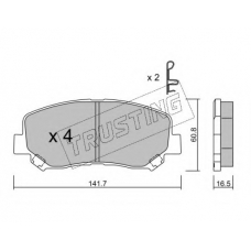 985.0 TRUSTING Комплект тормозных колодок, дисковый тормоз