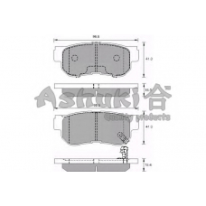 1083-9050J ASHUKI Комплект тормозных колодок, дисковый тормоз