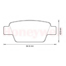 573212B BENDIX Комплект тормозных колодок, дисковый тормоз