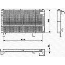 350213602000 MAGNETI MARELLI Радиатор, охлаждение двигателя