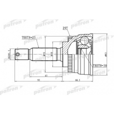 PCV1721 PATRON Шарнирный комплект, приводной вал