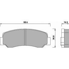 439881 ROULUNDS Disc-brake pad, rear