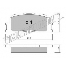769.0 TRUSTING Комплект тормозных колодок, дисковый тормоз