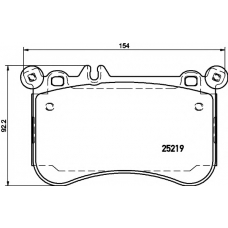8DB 355 019-611 HELLA PAGID Комплект тормозных колодок, дисковый тормоз
