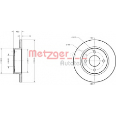 6110291 METZGER Тормозной диск