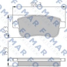 FO 931581 FOMAR ROULUNDS Комплект тормозных колодок, дисковый тормоз